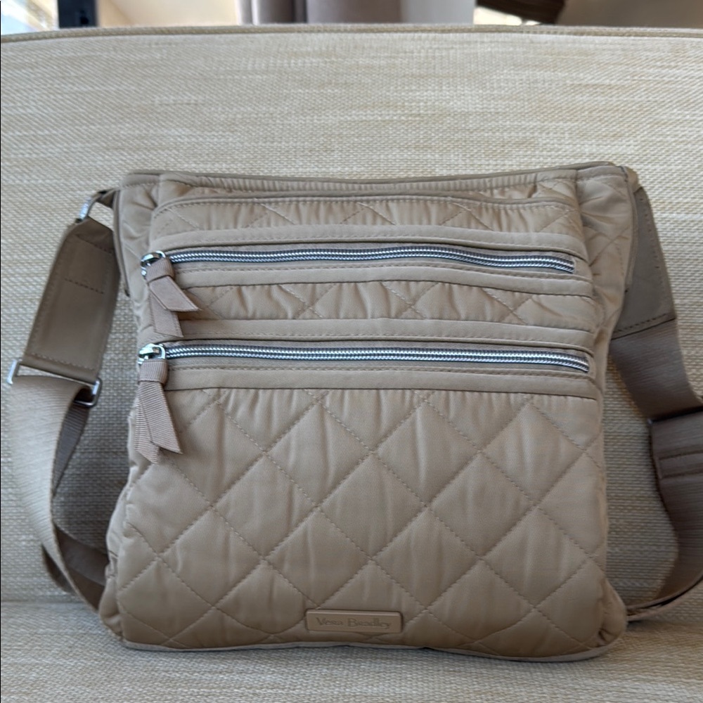 Vera Bradley Quilted Crossbody Bag - Beige